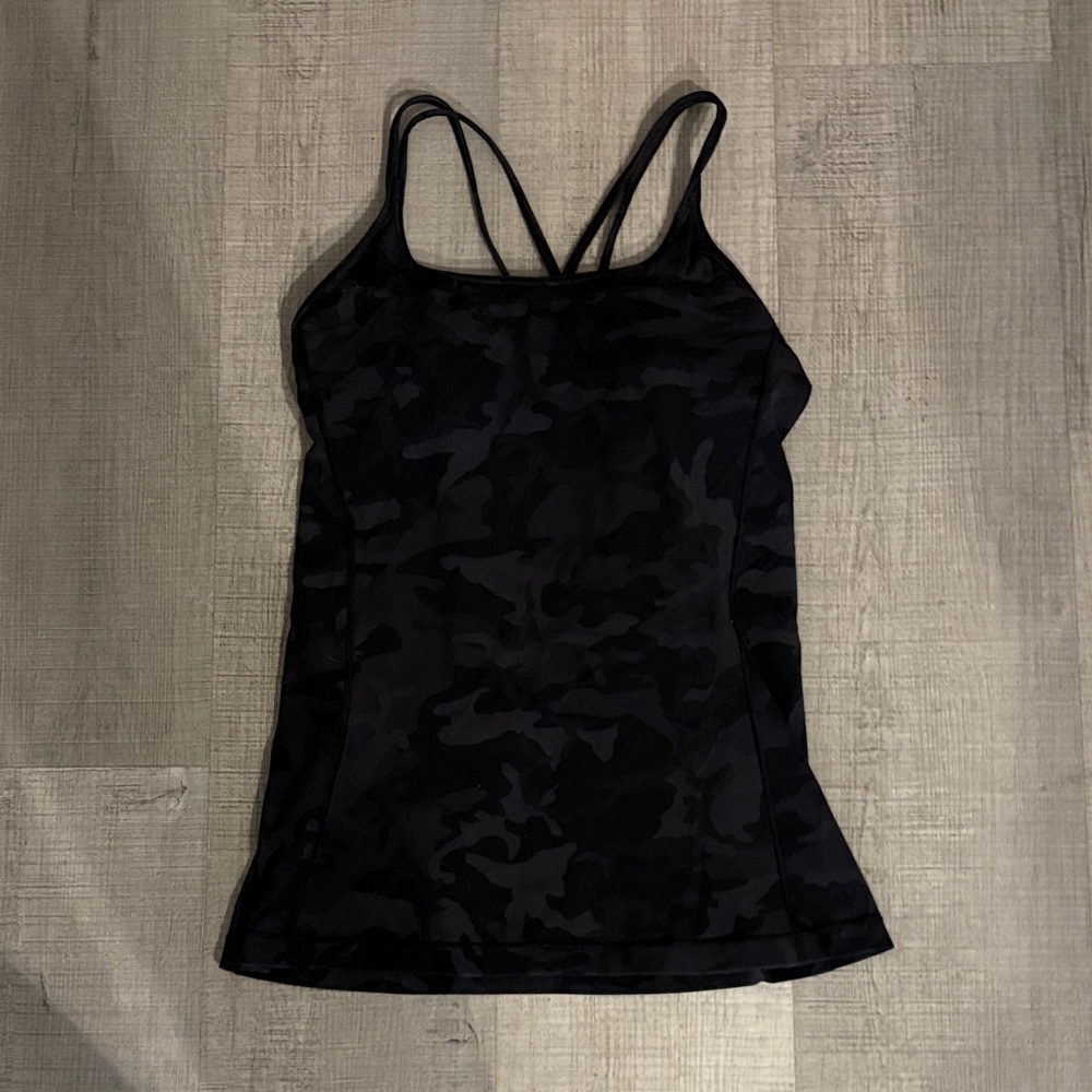 Lululemon Black Camouflage Women's Workout Tank